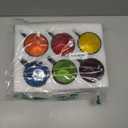 6 Pack Porcelain Coffee Mugs Set, 12 Ounces Ceramic Coffee Mugs, Matte Black Coffee Mug, Restaurant Cups for Coffee, Tea, Cappuccino, Cocoa, Cereal, Black outside and Colorful inside