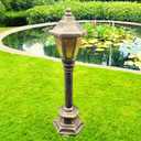 coolboy Street Light Garden Statue for Dogs to Pee On,Puppy Pee Post Training Tool Street Lamp Resin Statue,Indoor Outdoor Street Lights Decor Figurines for Yard Art and Garden Lawn,The Gold