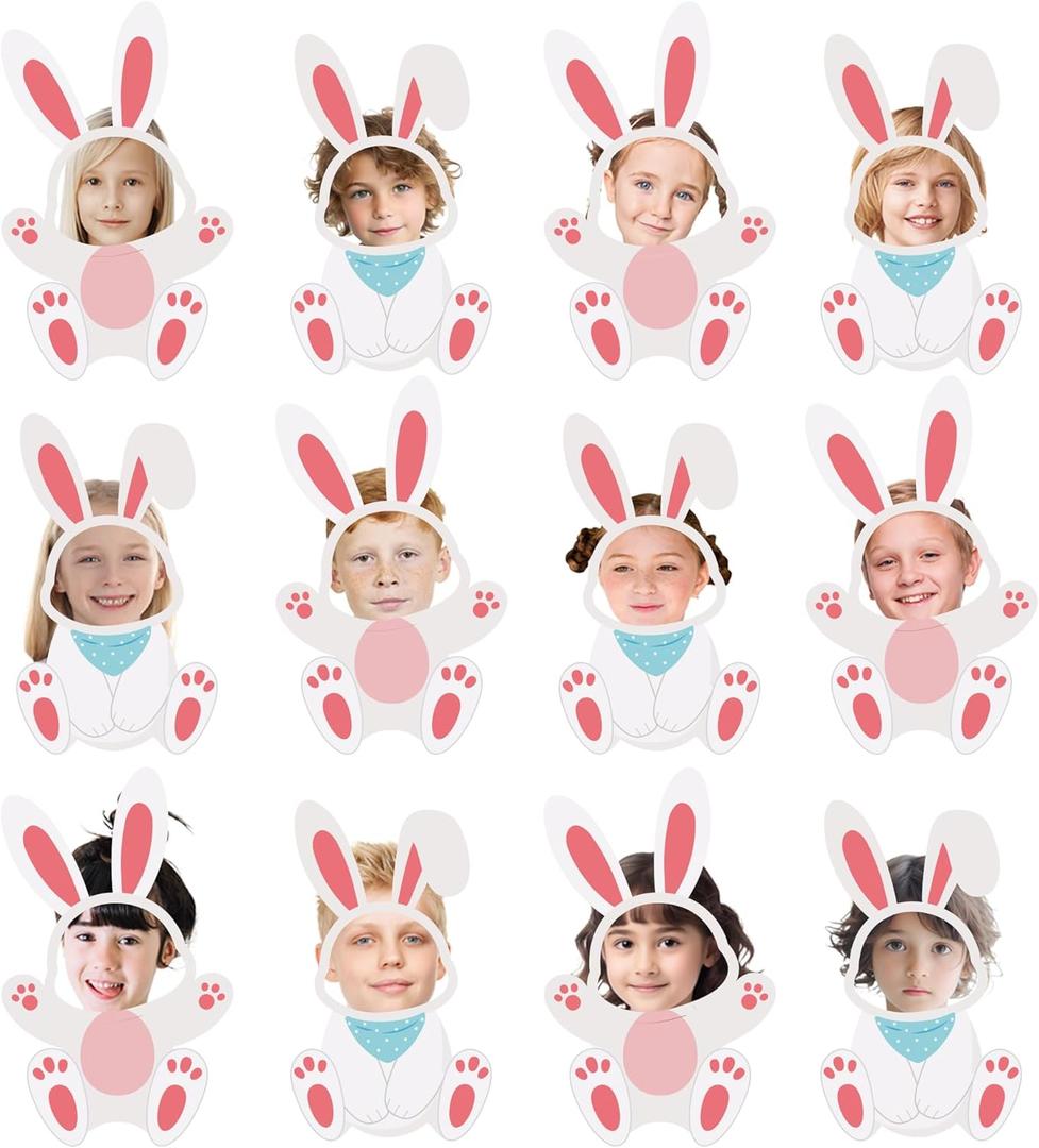 2 x Easter Bunny Large Cutouts Paper for Bulletin Board Decorations Set for School Nursery Spring Easter Birthday Party Supplies