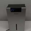 Dehumidifier, 98OZ Dehumidifiers for Home(1000sq.ft), Humidity Display Dehumidifier for Basement Bathroom Bedroom, Auto Shut Off, Washable Filter, Drain Hose, Timer, 7 Ambient Lights, Gray