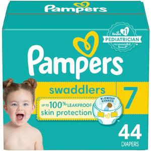 Pampers Baby Diapers - Swaddlers - Size 7, 44 Count, Ultra Absorbent Disposable Infant Diaper