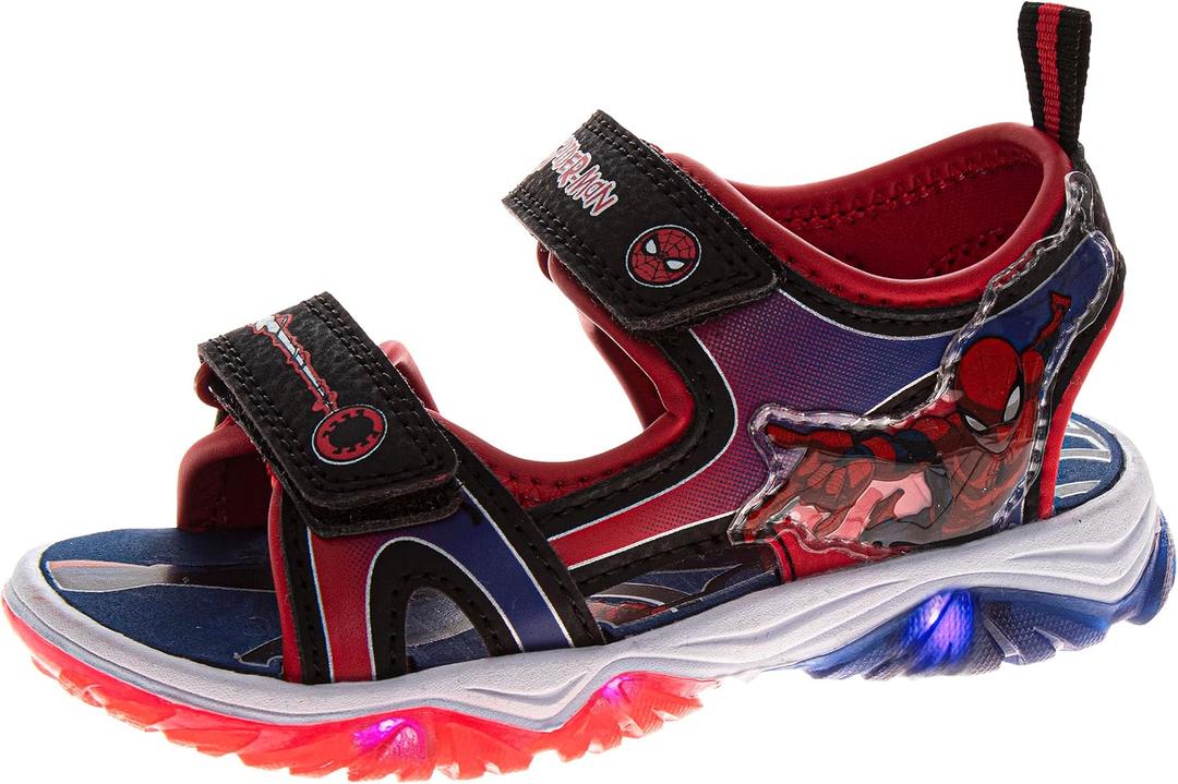 Disney Kids Cars Toy Story Mickey Spiderman Sonic Sandal LED Light Up Slides Toddler/Little Kid/Big Kid