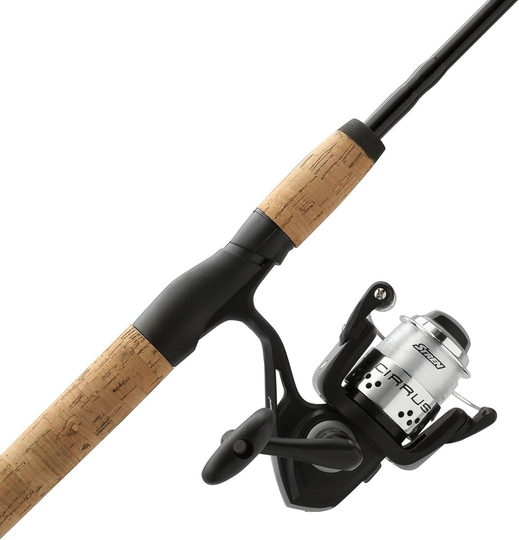 Shakespeare Cirrus 6'6" Spinning Fishing Rod and Reel Combo, 2-Piece Graphite Rod Blank, Size 30 Spinning Reel, Pre-Spooled with Monofilament Fishing Line, 30 Reel Size - 6'6" - Medium - 2pc