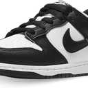 Nike Kid's Dunk Low Sneaker (2 Big Kid, White Black White)