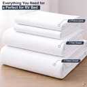 Cottington Lane RV King Sheets 100% Egyptian Cotton, RV King 72" x 80" Premium Quality 4 Piece Sheet Set for Campers & Motorhomes, High Thread Count White Solid with 6-10" Deep Pocket