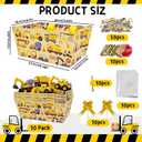10 Pack Construction Birthday Party Supplies Basket for Gifts Empty,Construction Theme Sturdy Diy Bulk Gift Basket Kraft Market Tray Cardboard Basket Decorations Favors With Handles, Gift Baskets Kit Supplies Wrap To Fill For Birthdays Christmas Weddings Anniversaries