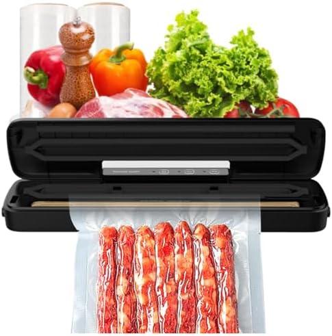 mokero Vacuum Sealer for Food Compact Meal Meat Vacuum Sealer Machine with 10 Seal Bags and Cutter Automatic Vacuum Air Sealing System for Dry Moist Freezer Food Storage