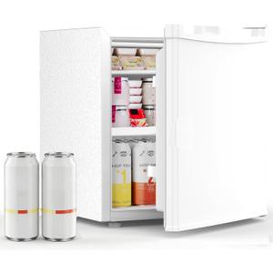 Antarctic Star Mini Fridge with Freezer, Rated 1.6 cu.ft, Small Upright Refrigerator with Removable Shelves, 7 Adjustable Thermostat, Low Noise for Bedroom/Apartment/Office,White