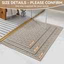 Bathroom Rugs Mat 16x24, Extra Soft Absorbent Chenille Bath Rug, Non Slip PVC Backing Washable Quick Dry Bath Mats for Bathroom Fit Under Door, Tub, Shower, Sink, Home Decor Accessories Brown