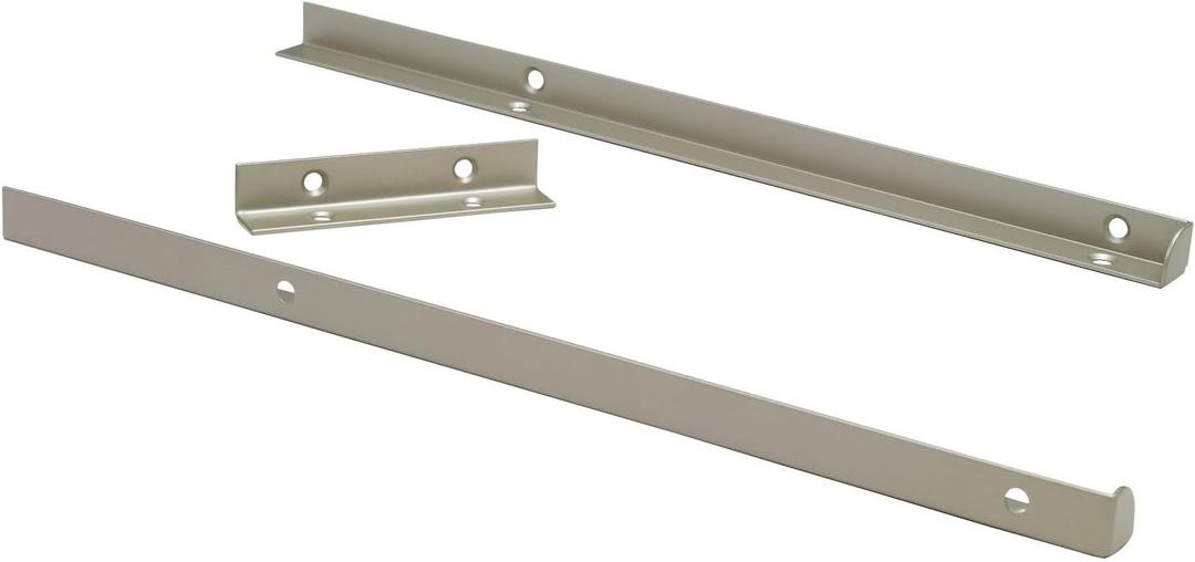 ClosetMaid SuiteSymphony Top Shelf Support Bracket Kit, Add On Accessory, Shelf Hardware Set, for Top Shelf, Satin Nickel