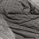 PHF Ultra Soft Waffle Weave Comforter Set King Size, 3 Pieces Lightweight Breathable Comfy Bedding Set, Comfy Textured 1 Comforter with 2 Pillow Shams, Grey