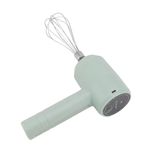 Electric Mixer, USB Rechargeable Low Noise Cordless Electric Whisk Cordless Hand Mixer for Make Salad Dressings, Mousse, Cream Mixtures, Cheesecakes, Meringue (Light Cyan)