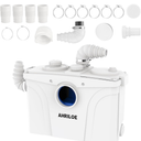 900W Macerator Pump, Macerating Toilet System with 2 Outlets/5 Inlets, Sewage Pump for Basement, Sink, Toilet, Laundry, Kitchen