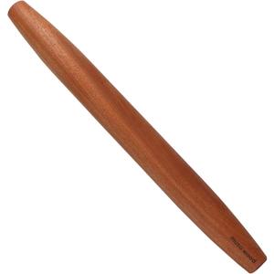 Muso Wood Sapele Wooden French Rolling Pin for Baking, Tapered Roller for Fondant, Pie Crust, Cookie, Pastry (French 17.5inch)