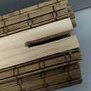 UNISHADES Cordless Bamboo Roman Shades for Windows, Blinds Size (32.5" W 64" H) Colour (Highfield Teak)