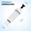 Upgraded C-100500-K Kit Replacement Flush Valve Cartridge, Pressure Assist Toilet Parts for 500 501 501A 501B 503 504 Series Tanks, compatible with M-101526-F3 M-101526-F4