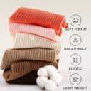 FITRELL 6 Pairs Ruffle Socks, Womens Soft Breathable Cute Lettuce Ankle Crew Frilly Socks (5-8.5, Dark Brown+brown+khaki+cream,light Pink+orange)