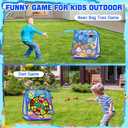 RIEYON 5-in-1Bean Bag Toss Game for Kids, Cornhole Board Toddler Toys for Kids Party Activity and Outdoor Yard Backyard, Birthday Gift or Christmas for Aged 3 4 5 6 7 8 Year Old Boys