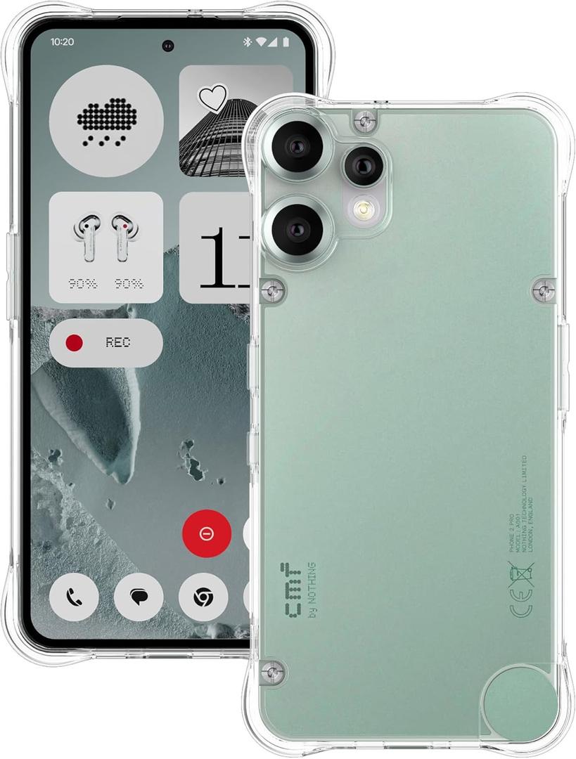 Foluu Clear Case for Nothing CMF Phone 2 Pro - Slim Fit Scratch Resistant TPU Silicone Reinforced Corners Protective Cover for Nothing CMF Phone 2 Pro 2025