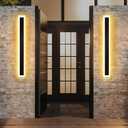 Modern - Outdoor - Lights 2 pack-39.4inch, 3000k Long Wall Led Light for House/Porch, Waterproof Ip65 Black Outside Led Wall Mounted Sconce Lighting Fixtures, 39.4in-2pack