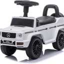 Best Ride On Cars Kids Outdoor Stroller Mercedes G-Wagon Push Car with Working Lights, Horn, and Music for Ages 1 to 3 years, White, Large