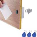 ETEKJOY RFID Electronic Cabinet Lock Hidden DIY for Wooden Cabinet Locker Drawer Cupboard (Gray)