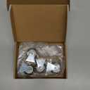 PATIKIL 1.25" Rigid Caster Wheels, 4 Pack Silent Fixed Plate Casters with M4 Screw Load Capacity 88Lbs for Furniture Workbench Cart Trolley One Direction Rolling, Black (NO Brake)