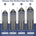 Hooded Compression Sleep Sack for Deeper Sleep, Adult Swaddle Blanket with Side Pocket, Machine Washable with Storage Bag for Home, Camping & Travel