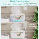 Portable Baby Wipe Warmer - Cordless Rechargeable Wet Wipes Dispenser for Travel Battery Operated with Nightlight Temperature Control for On the Go