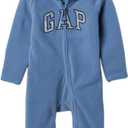 GAP Baby Fleece One-piece Outfit (12-18 Months, Bainbridge Blue)