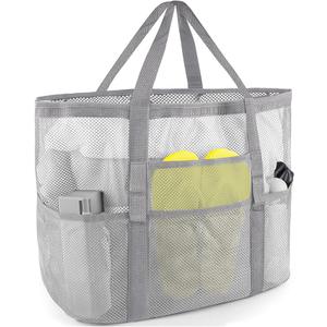 SRISE Mesh Beach Bag - Large Tote Bag for Family, Toys & Vacation Essentials