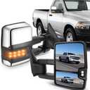 ECCPP Towing Mirrors For 1999-2002 For Chevy Silverado Sierra Power Heated Chrome Towing Mirrors Led Signal Light Pair Set