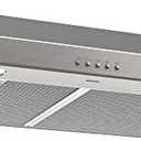 Broan-NuTone BCSQ130SS Three-Speed Glacier Under-Cabinet Range Hood with LED Lights ADA Capable, 1.5 Sones, 375 Max Blower CFM, 30-Inch, Stainless Steel