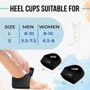 XWOLF Plantar Fasciitis Heel Protectors with Shoe Horn, Heel Cups for Heels Spur & Achilles Pain Relief, Cracked Heels, Reusable Foot Cushions for Men & Women (Large W 8-10 / M 8-10)
