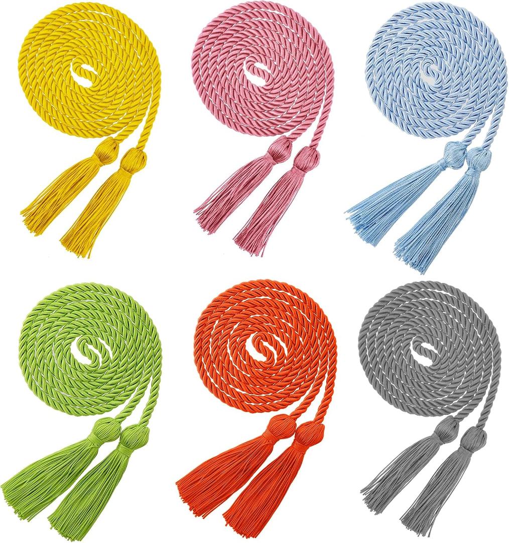 5 Pieces Graduation Honor Cords Graduation Cords Honor Cord Tassel for Students