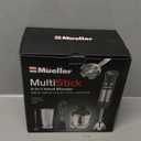 Mueller Multistick 800W 4-in-1 Immersion Blender Handheld, 12 Speed Hand Mixer - Turbo Boost, Heaviest Duty Copper Motor, Titanium Blades Hand Blender, Milk Frother Wand, Whisk, Beaker, Chopper, Grey