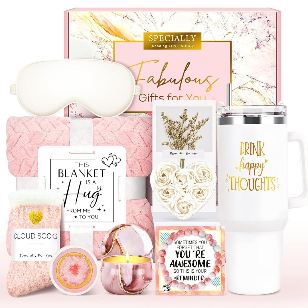 Gift Baskets for Women Birthday Gifts for Women Unique Get Well Gift for Woman Luxury Self Care Gifts for Woman Get Better Soon Care Package Set for Her Spa Kit Box for Best Friends, Girlfriend, Mom