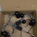 TOPIA HANGER Sweatshirt Hangers 2Pack with 6 Wooden Balls, Purse Hanger, Scarf Hanger, Wooden Closet Hooks, Handbag Organizer, Bra Hanger, Accessory Organizers for Scarf, Tanktop, Hat, Hoodie CT82B