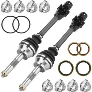 Front Left & Right CV Axle Shaft with Wheel Bearing for Polaris Sportsman Scrambler 400 500 1999 2000 2001 2002 2003 2004; Xpedition 325 425 2000-2002; Diver Half Shaft for 1380063,2200960