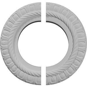 Ekena Millwork 10 5/8"OD x 5 3/4"ID x 1/2"P Claremont Ceiling Medallion, Two Piece (Fits Canopies up to 7")
