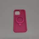 Compatible with iPhone 13 Pro Max Case with Magnetic Ring Stand [Compatible with Mag-Safe] [Built-in Screen Protector] Military-Grade Drop Protection Matte Translucent Phone Case, Rose Red