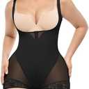 SHAPELLX Shapewear for Women Fajas Colombianas Tummy Control Body Shaper Open Bust Bodysuit with Hook Zipper Closure 3XL