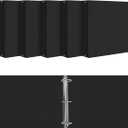 6 Pieces 11" x 17" 3 Ring Black Binder Round Ring Binders, 11 x 17 Binder 3 Ring, Binder Folder 3 Ring Folder for Pressboard Presentation, Reports, Proposals, Documents (2 Inch)