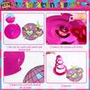 2 x Skyygemm 56 Pcs 80s Hanging Decorations with Lights Back to the 80's Hanging Swirls Retro Hip Hop Paper Cutouts Neon Rock Hippie Music Record Disco Ceiling Streamers for Home Birthday Party Supplies