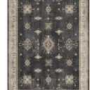 RUGGABLE Washable Vintage Area Rug  Verena Dark Wood 5x7, Stain-Resistant, Non-Slip  Medium Machine Washable Rugs for Living Room, Bedroom, Hallway, Entryway & Officewith Standard Pad