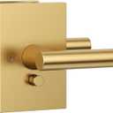 Amerdeco 10 Pack Champagne Bronze Privacy Interior Door Handles | Thumb-Turn Privacy Lock,Fits 1-3/8"-1-3/4" Doors,Adj. 2-3/8"-2-3/4" Latch,Heavy-duty Zinc,Easy DIY Setup