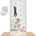 Reinforced Cat Screen Door, Fits Door Size 32" x 80", Pets Proof Screen Door with Zipper Closure, Durable Cat Resistant Screen Door Mesh for Living Room, Bedroom, White