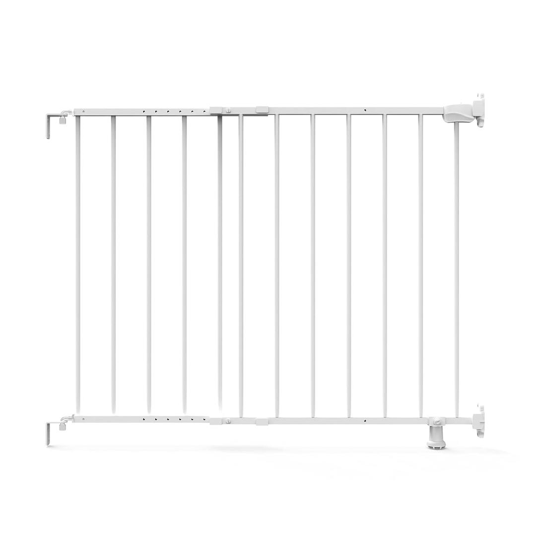 Ingenuity The Stairway 42W Series Safety Pet and Baby Gate, 28"-42" Wide, 28" Tall, for Stairway or Hallways - White Metal
