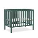Dream On Me Edgewood 4-in-1 Convertible Mini Baby Crib in Olive GreenGuard Gold & BSA, Non-Toxic, Compact 40×25×33″ Design, Converts to Mini Daybed & Twin Bed (Rails to Buy) 1″ Mattress Pad