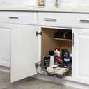 ClosetMaid 14 in. Pull Out Cabinet Organizer, Heavy Duty, Slide Out Pantry Shelves Drawers for Kitchen, Bathroom, Nickel